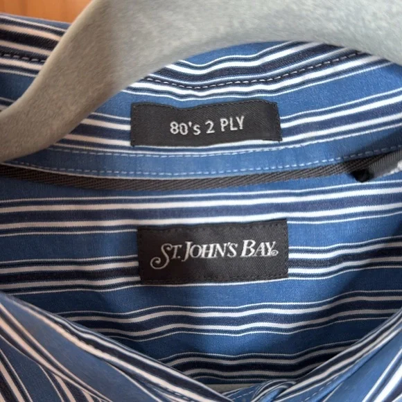 Men’s St. John’s Bay Cotton Button Up Size XL - Picture 7 of 11